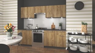 Комплект кухонных шкафов Halmar Daria 240, белый/дубовый цвет цена и информация | Кухонные гарнитуры | pigu.lt
