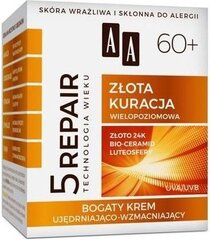 Stangrinamasis veido ir dekoltė kremas AA 5Repair 60+, 50ml kaina ir informacija | Veido kremai | pigu.lt