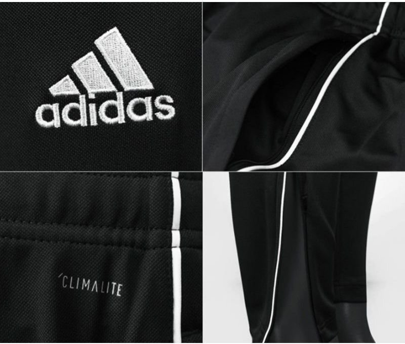 Treninginės kelnės vaikams adidas Core 18 JUNIOR juoda CE9034 kaina ir informacija | Futbolo apranga ir kitos prekės | pigu.lt