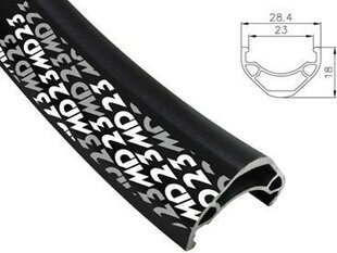 Обод велосипедный Alexrims MD23 27.5"x32, черный цвет цена и информация | Покрышки, шины для велосипеда | pigu.lt