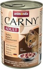 Консервы для взрослых кошек Animonda с куриным, индюшачьим и утиным сердцем, 400 г цена и информация | Консервы для кошек | pigu.lt