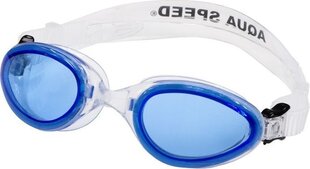 Plaukimo akiniai vaikams AQUA-SPEED SONIC Junior, balti/mėlyni kaina ir informacija | Plaukimo akiniai | pigu.lt