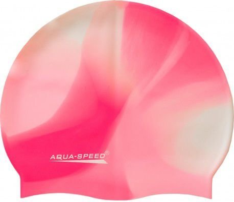 Plaukimo kepuraitė Aqua Speed Bunt, rožinė/balta kaina ir informacija | Plaukimo kepuraitės | pigu.lt