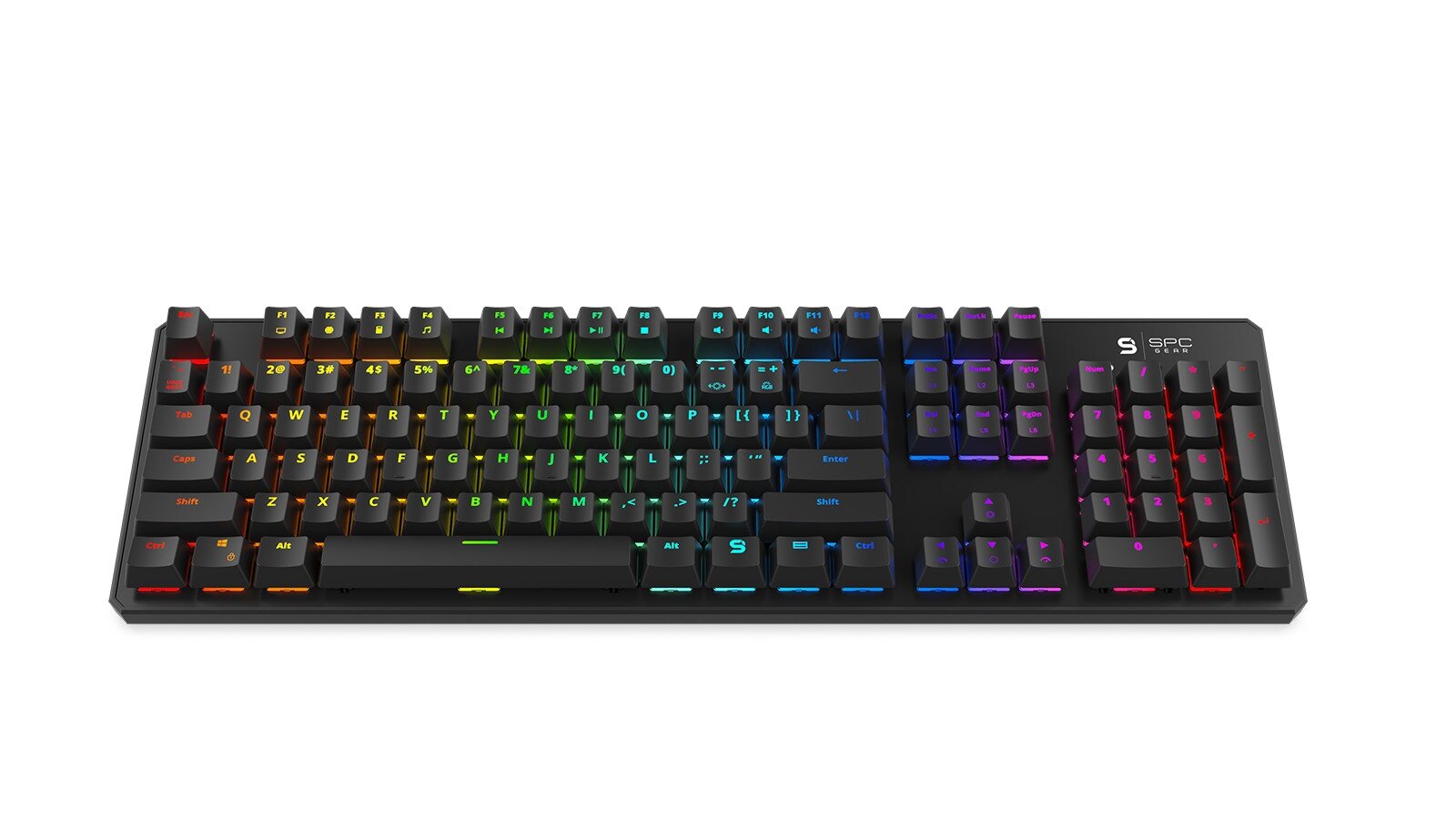 Žaidimų Klaviatūra Silentium PC Gear GK-540 Magna RGB - US layout - Kailh Red Switches kaina ir informacija | Klaviatūros | pigu.lt