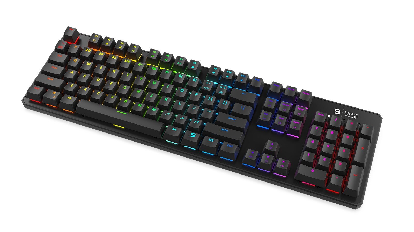 Žaidimų Klaviatūra Silentium PC Gear GK-540 Magna RGB - US layout - Kailh Red Switches kaina ir informacija | Klaviatūros | pigu.lt