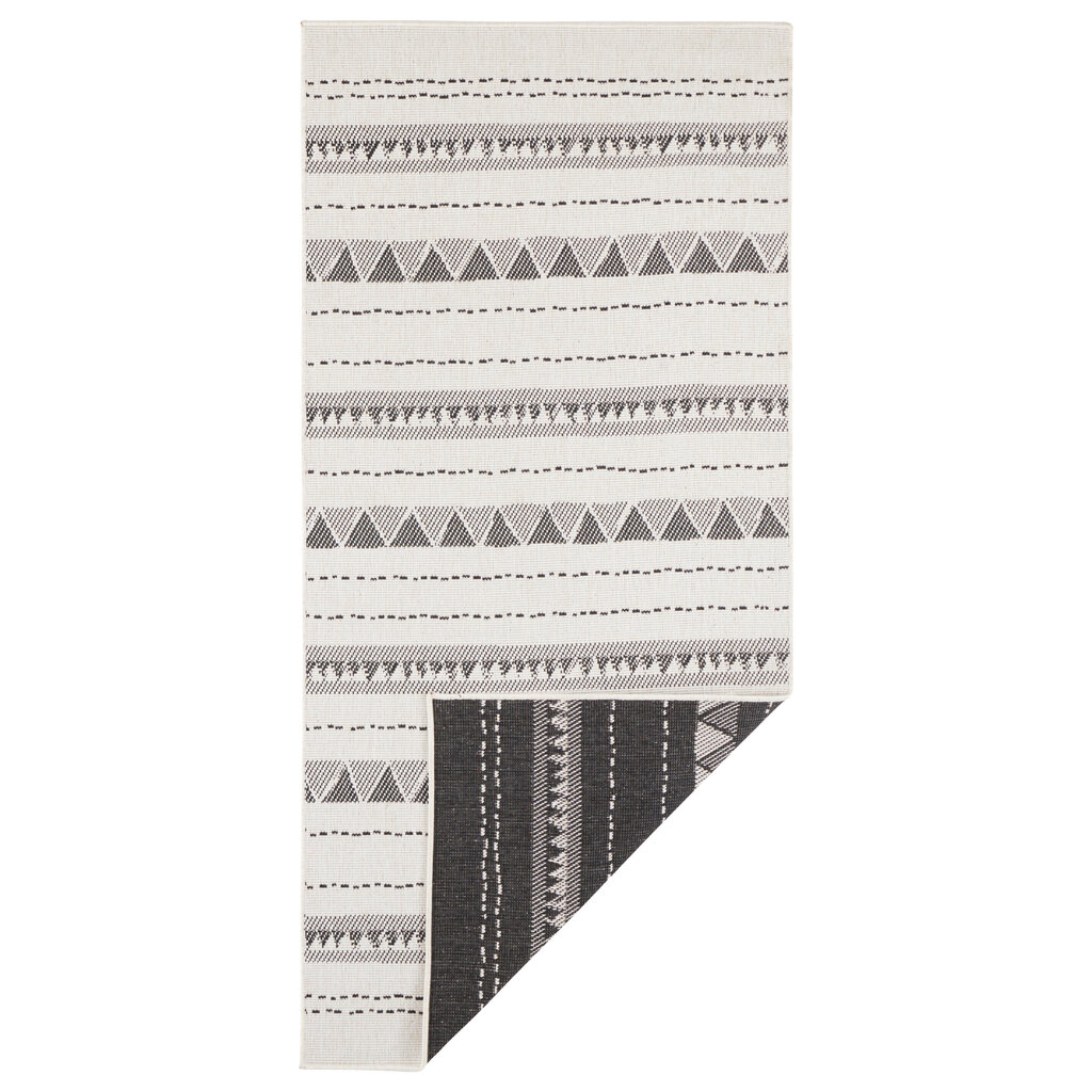 Northrugs dvipusis kilimas - takelis Twin Supreme Black Cream, 80x350 cm kaina ir informacija | Kilimai | pigu.lt