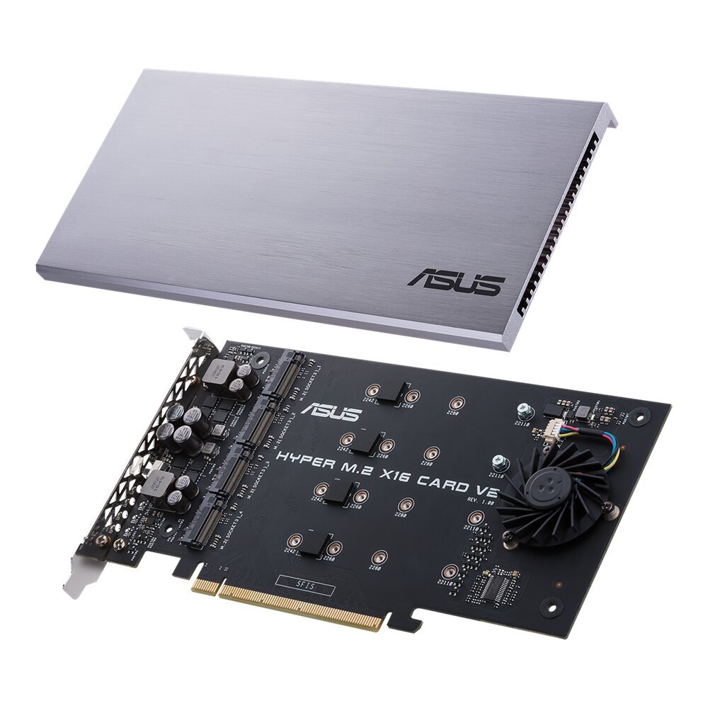 Asus HYPER M.2 X16 CARD V2 цена и информация | Pagrindinės plokštės | pigu.lt