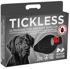 TickLess ultragarsinis pakabukas nuo erkių ir blusų šunims ir katėms, juodas kaina ir informacija | Vitaminai, papildai, antiparazitinės priemonės katėms | pigu.lt