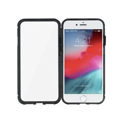 Mocco Double Side Case 360 Двухсторонний Чехол из Алюминия для телефона с защитным стеклом для Apple iPhone XS Max Прозрачный - Черный цена и информация | Чехлы для телефонов | pigu.lt