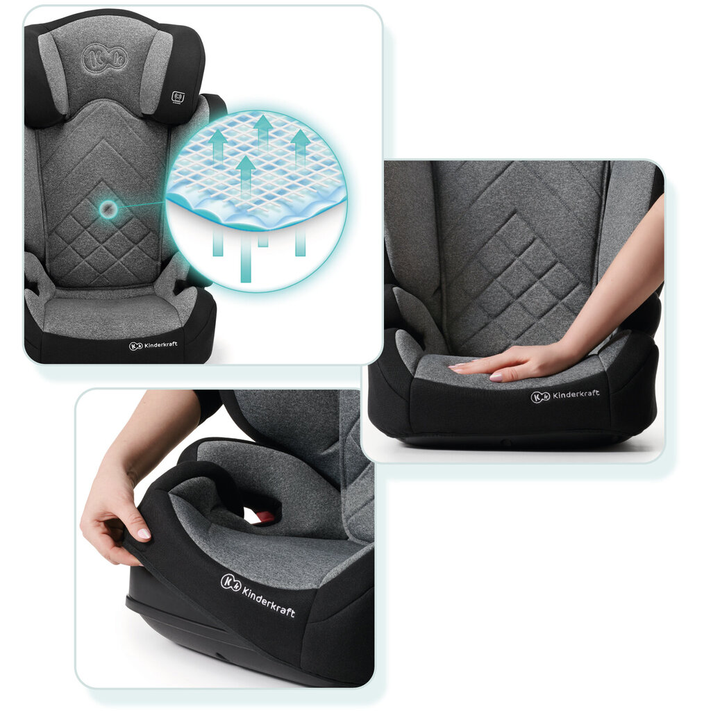 Automobilinė kėdutė KinderKraft Xpand, 15-36 kg, black kaina ir informacija | Autokėdutės | pigu.lt