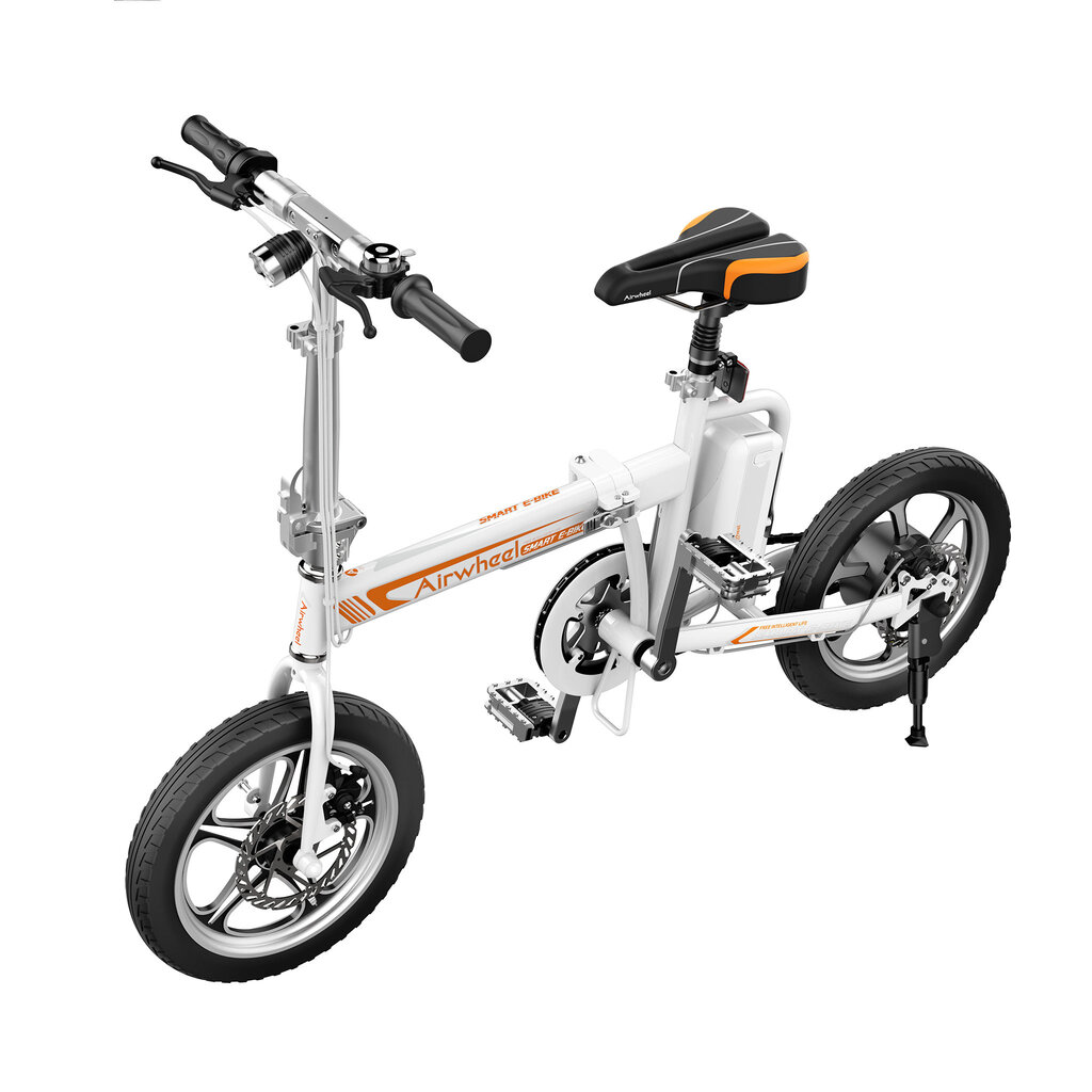 Elektrinis sulankstomas dviratis Airwheel R5 16", baltas цена и информация | Elektriniai dviračiai | pigu.lt