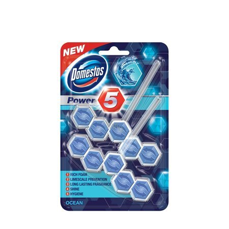 Domestos unitazo muiliukas Power 5 Ocean, 2x55 g цена и информация | Valikliai | pigu.lt