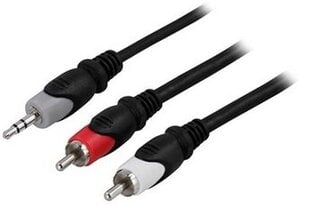 Deltaco MM-145, Aux 3.5 mm/RCA, 20 m kaina ir informacija | Kabeliai ir laidai | pigu.lt