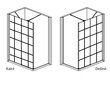 Industrinio stiliaus dušo sienelė Brasta Glass Dija Nero Frame kaina ir informacija | Dušo durys ir sienelės | pigu.lt