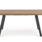 Išskleidžiamas stalas Halmar Berlin, riešutmedžio/juodos spalvos kaina ir informacija | Virtuvės ir valgomojo stalai, staliukai | pigu.lt