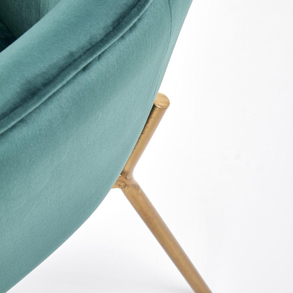 Fotelis Halmar Castel, žalios/auksinės spalvos kaina ir informacija | Svetainės foteliai | pigu.lt