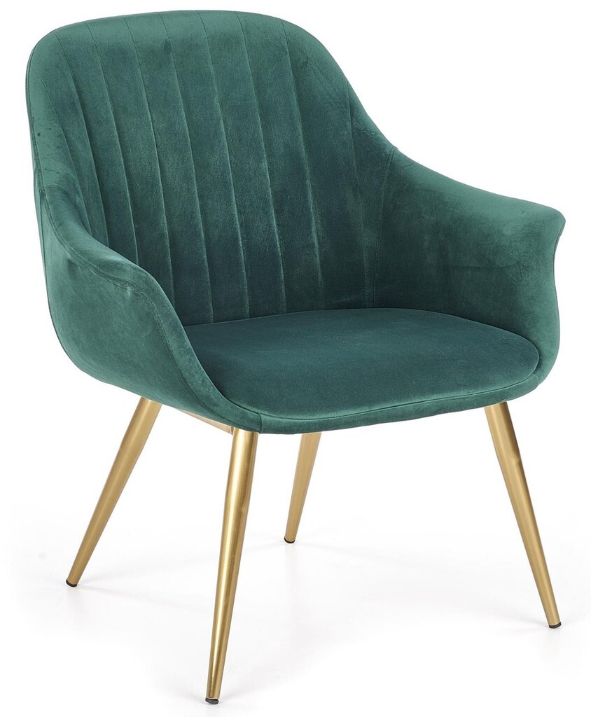 Fotelis Halmar Elegance, žalios/auksinės spalvos kaina ir informacija | Svetainės foteliai | pigu.lt