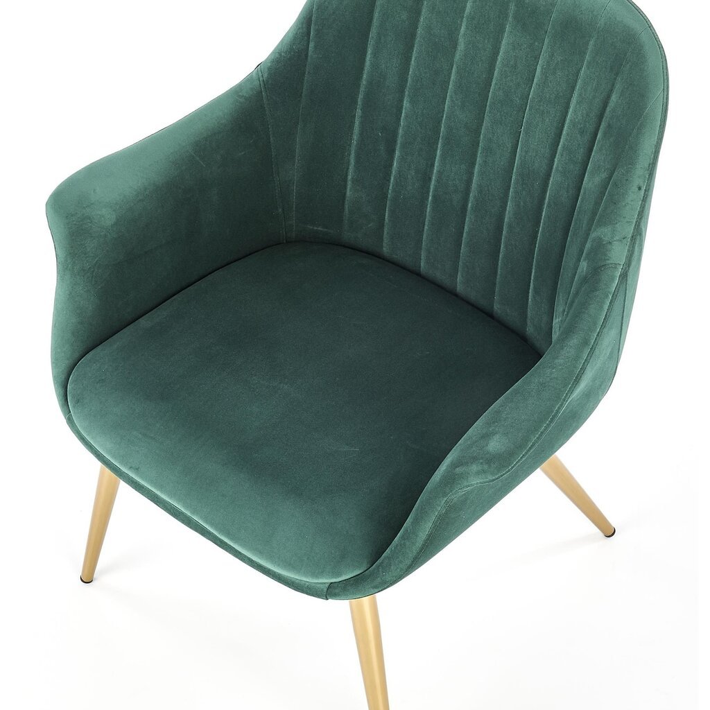 Fotelis Halmar Elegance, žalios/auksinės spalvos kaina ir informacija | Svetainės foteliai | pigu.lt