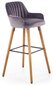Baro kėdė Halmar H93, pilkos/ąžuolo spalvos kaina ir informacija | Virtuvės ir valgomojo kėdės | pigu.lt