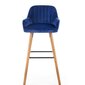 Baro kėdė Halmar H93, mėlynos/ąžuolo spalvos kaina ir informacija | Virtuvės ir valgomojo kėdės | pigu.lt