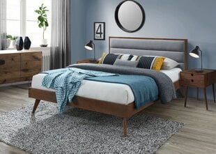 Кровать Halmar Orlando, 160х200 см, коричневая/серая цена и информация | Кровати | pigu.lt