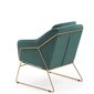 Fotelis Halmar Soft 3, žalios/auksinės spalvos kaina ir informacija | Svetainės foteliai | pigu.lt
