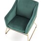 Fotelis Halmar Soft 3, žalios/auksinės spalvos kaina ir informacija | Svetainės foteliai | pigu.lt