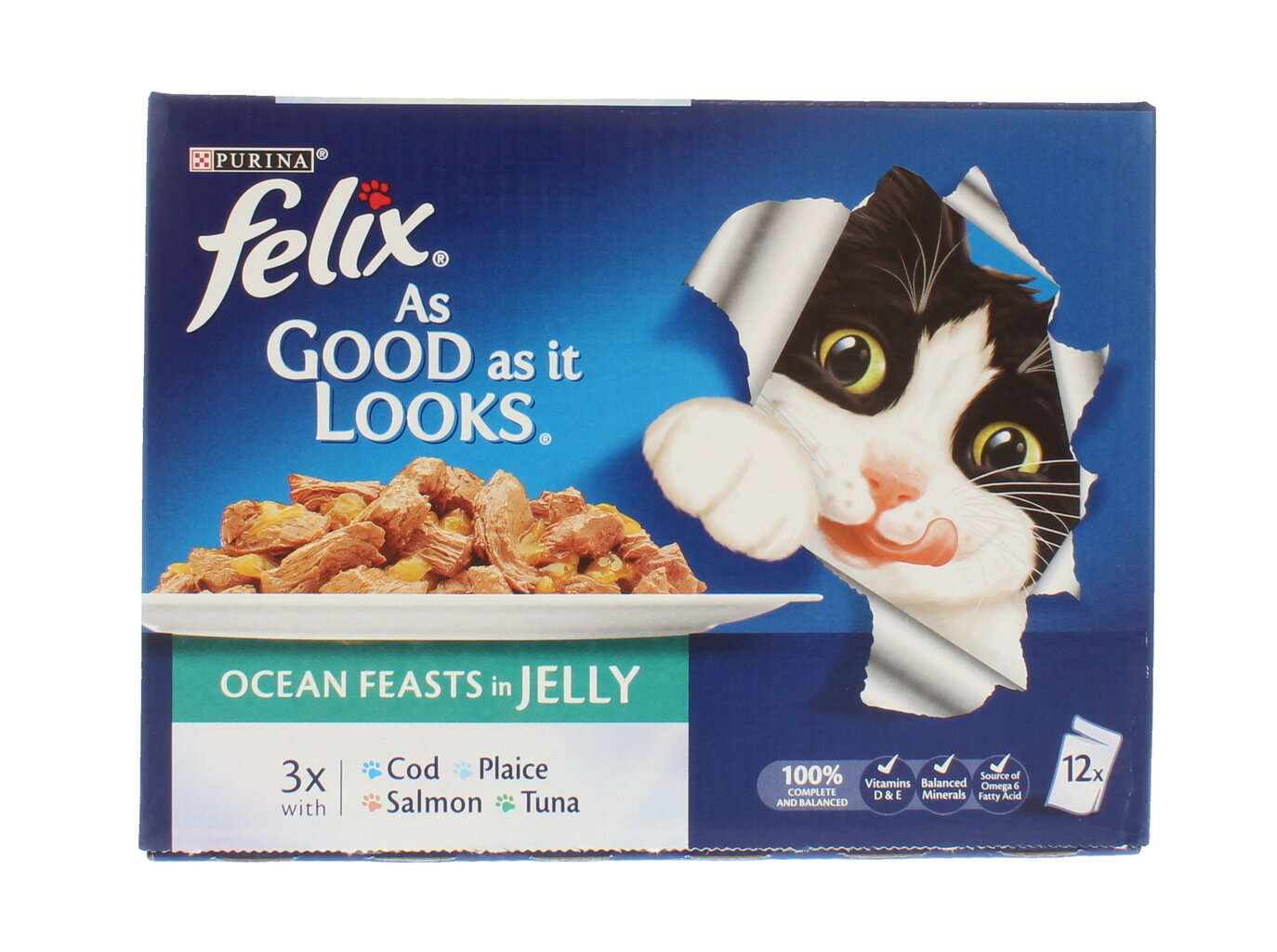 Felix rinkinys su vandenyno žuvimi, 12x100 g kaina ir informacija | Konservai katėms | pigu.lt