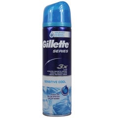 Skutimosi putos - želė Gillette Series 3x Action Sensitive Cool 200 ml kaina ir informacija | Skutimosi priemonės ir kosmetika | pigu.lt