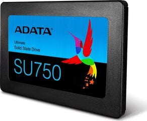 Твердотельный накопитель ADATA SU750 256 ГБ, интерфейс SSD SATA, скорость записи 520 МБ/с, скорость чтения 550 МБ/с цена и информация | Внутренние жёсткие диски (HDD, SSD, Hybrid) | pigu.lt