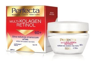 Дневной и ночной крем для лица от морщин Perfecta Multi-Kolagen Retinol 60+ SPF6 50 мл цена и информация | Кремы для лица | pigu.lt
