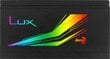 AeroCool LUX RGB 750W 80 Plus Bronze kaina ir informacija | Maitinimo šaltiniai (PSU) | pigu.lt