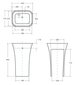 Akmens masės praustuvas su koja Besco Assos Glam Graphite цена и информация | Praustuvai | pigu.lt