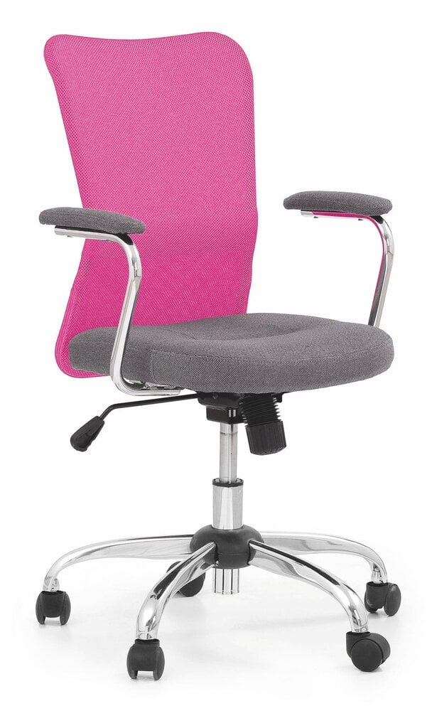 Darbo kėdė Halmar Andy, pilka/rožinė kaina ir informacija | Biuro kėdės | pigu.lt