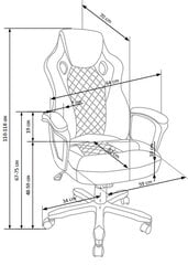 Игровое кресло Halmar Baffin, черное/красное цена и информация | Офисные кресла | pigu.lt