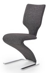 2-jų kėdžių komplektas Halmar K307, pilkas/juodas kaina ir informacija | Virtuvės ir valgomojo kėdės | pigu.lt