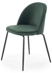 2-jų kėdžių komplektas Halmar K314, žalias/juodas kaina ir informacija | Virtuvės ir valgomojo kėdės | pigu.lt