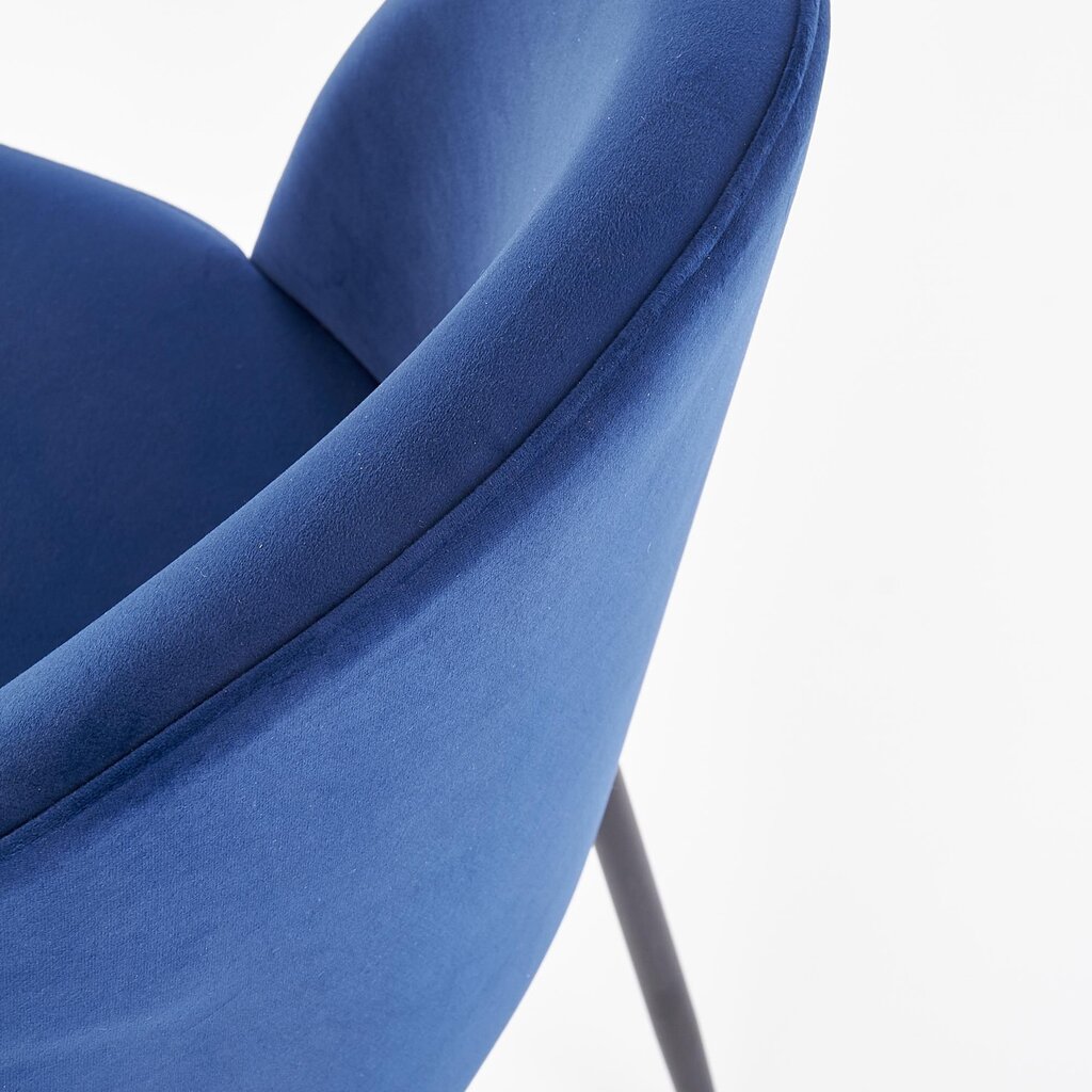 2-jų kėdžių komplektas Halmar K314, mėlynas/juodas kaina ir informacija | Virtuvės ir valgomojo kėdės | pigu.lt