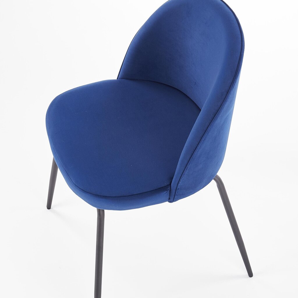 2-jų kėdžių komplektas Halmar K314, mėlynas/juodas kaina ir informacija | Virtuvės ir valgomojo kėdės | pigu.lt