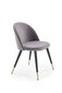 4-ių kėdžių komplektas Halmar K315, pilkas/juodas kaina ir informacija | Virtuvės ir valgomojo kėdės | pigu.lt