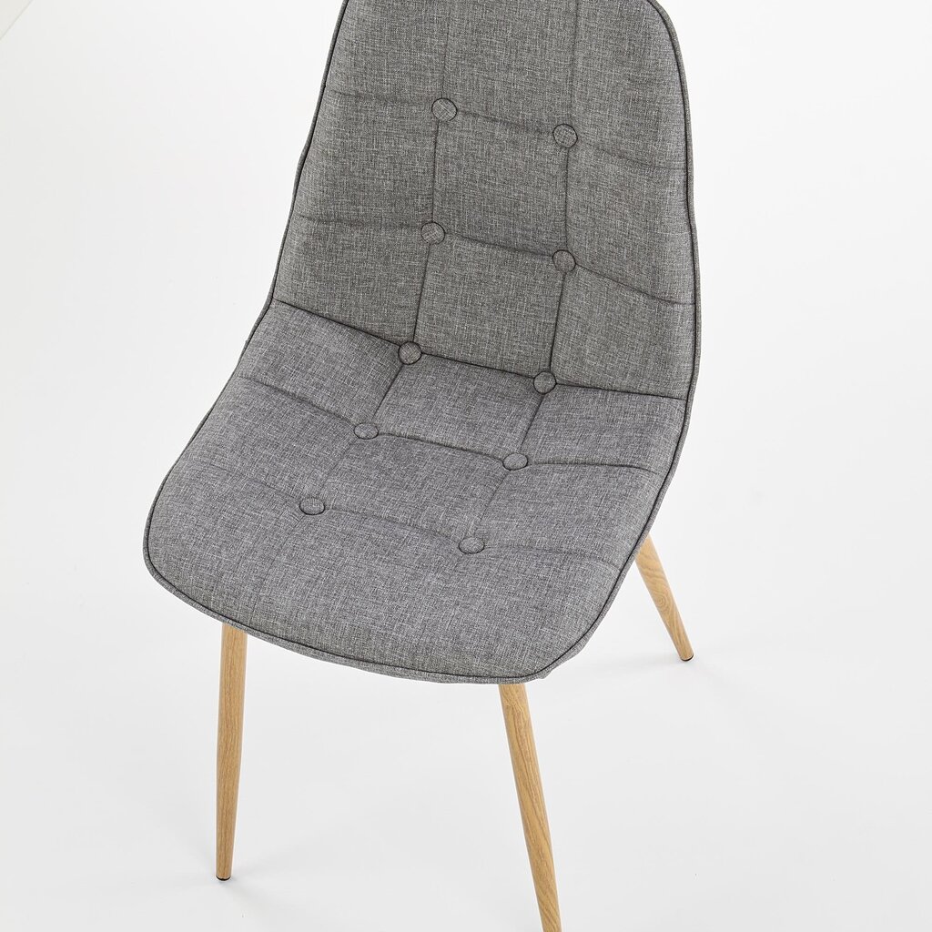 4-ių kėdžių komplektas Halmar K316, pilkos/ąžuolo spalvos kaina ir informacija | Virtuvės ir valgomojo kėdės | pigu.lt