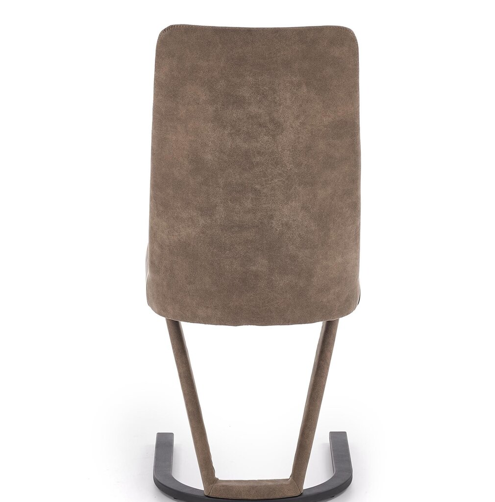 2-jų kėdžių komplektas Halmar K338, rudas/juodas kaina ir informacija | Virtuvės ir valgomojo kėdės | pigu.lt