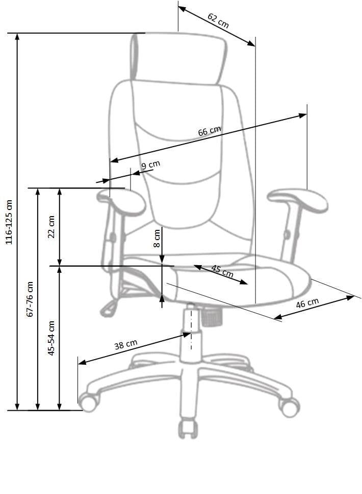 Biuro kėdė Halmar Stilo 2, pilka цена и информация | Biuro kėdės | pigu.lt