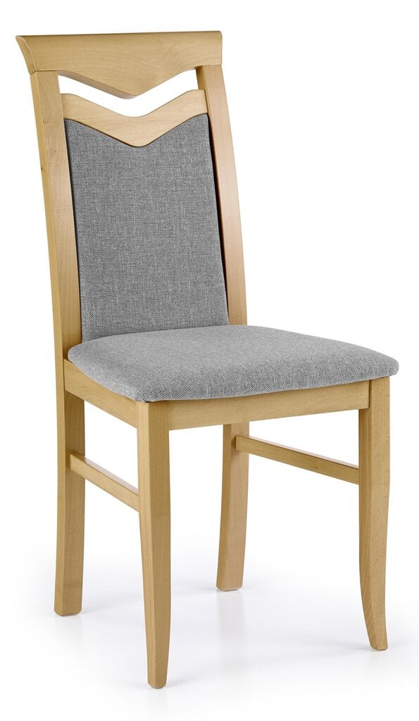 2-jų kėdžių komplektas Halmar Citrone, ąžuolo/pilkos spalvos цена и информация | Virtuvės ir valgomojo kėdės | pigu.lt