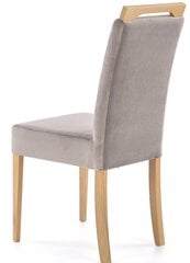 2-jų kėdžių komplektas Halmar Clarion, pilkos/ąžuolo spalvos kaina ir informacija | Virtuvės ir valgomojo kėdės | pigu.lt