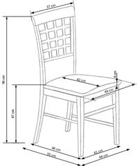 2-jų kėdžių komplektas Halmar Gerard 3, baltas/pilkas kaina ir informacija | Virtuvės ir valgomojo kėdės | pigu.lt