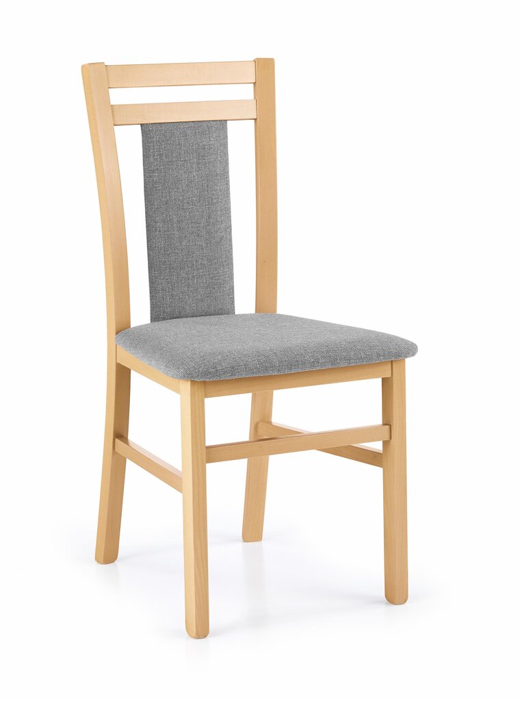 2-jų kėdžių komplektas Halmar Hubert 8, pilkas/rudas kaina ir informacija | Virtuvės ir valgomojo kėdės | pigu.lt