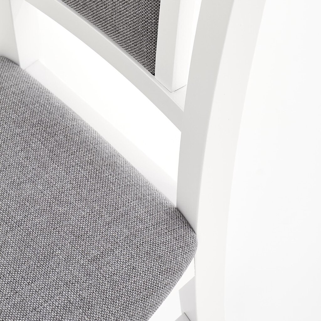 2-jų kėdžių komplektas Halmar Konrad, baltas/pilkas kaina ir informacija | Virtuvės ir valgomojo kėdės | pigu.lt