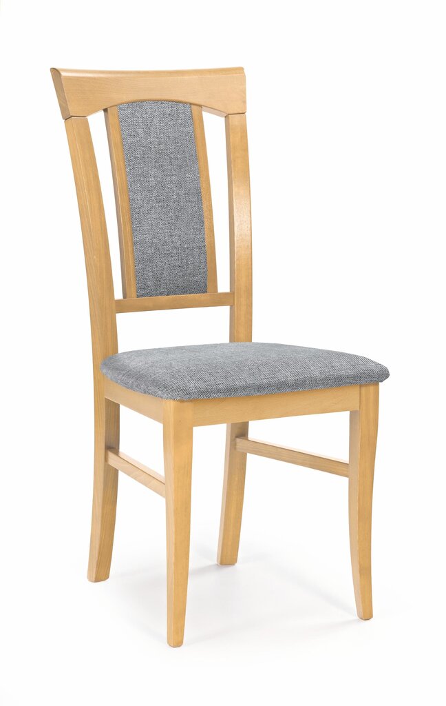 2-jų kėdžių komplektas Halmar Konrad, ąžuolo/pilkos spalvos kaina ir informacija | Virtuvės ir valgomojo kėdės | pigu.lt