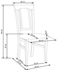 2-jų kėdžių komplektas Halmar Konrad, ąžuolo/pilkos spalvos kaina ir informacija | Virtuvės ir valgomojo kėdės | pigu.lt